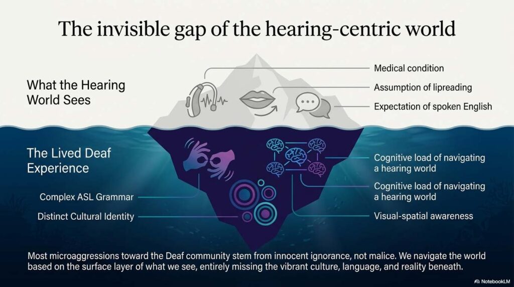 Deaf Culture, ASL Learning, Accessibility Rights, Communication Tips, Inclusion, Educational Quiz, ADA Compliance.